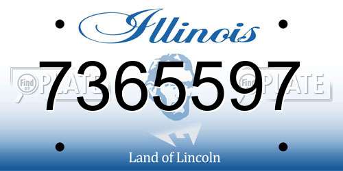 7365597 Illinois License Plate