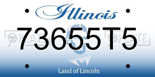 73655T5 Illinois License Plate