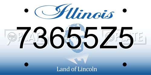 73655Z5 Illinois License Plate