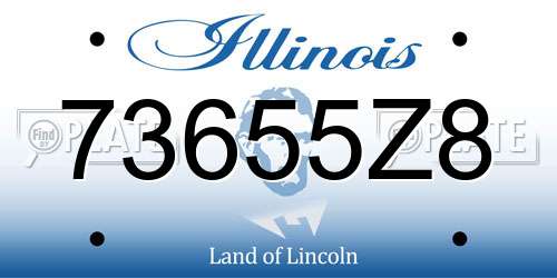 73655Z8 Illinois License Plate