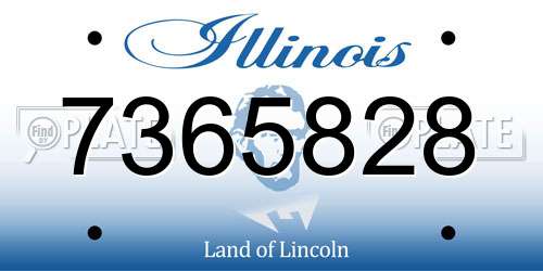 7365828 Illinois License Plate