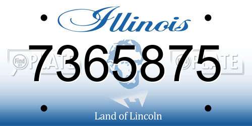 7365875 Illinois License Plate