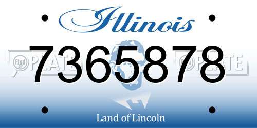 7365878 Illinois License Plate