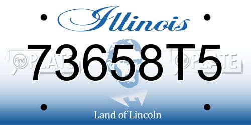 73658T5 Illinois License Plate