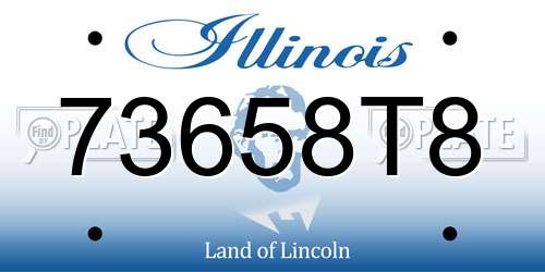 73658T8 Illinois License Plate