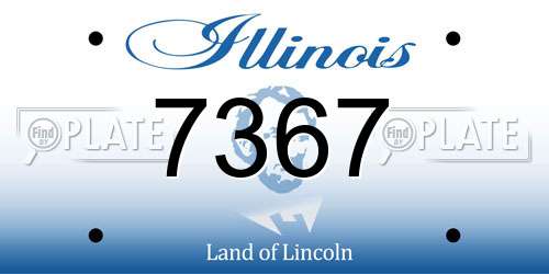 7367 Illinois License Plate