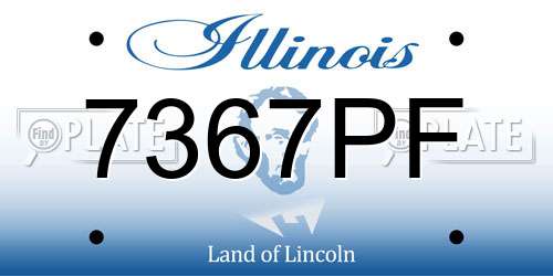 7367PF Illinois License Plate