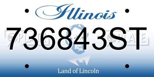 736843ST Illinois License Plate