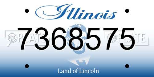 7368575 Illinois License Plate