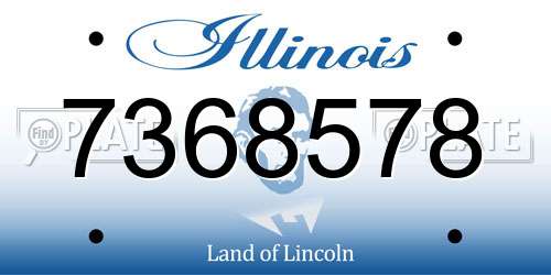 7368578 Illinois License Plate
