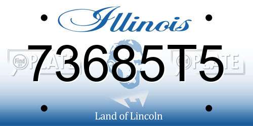 73685T5 Illinois License Plate