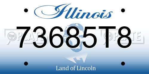 73685T8 Illinois License Plate