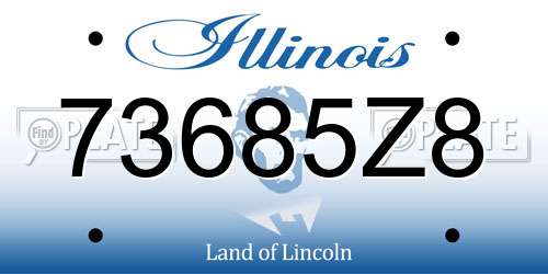 73685Z8 Illinois License Plate