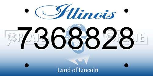7368828 Illinois License Plate