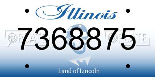7368875 Illinois License Plate