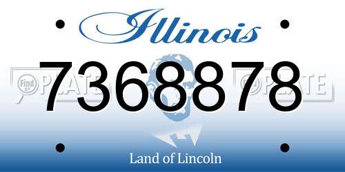7368878 Illinois License Plate