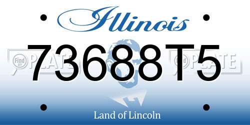 73688T5 Illinois License Plate