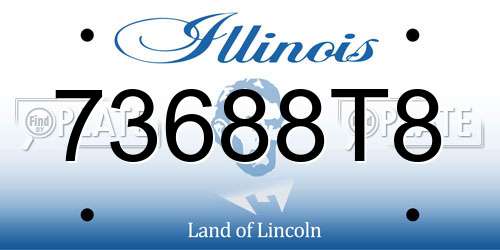 73688T8 Illinois License Plate