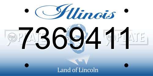 7369411 Illinois License Plate