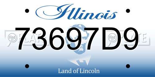 73697D9 Illinois License Plate