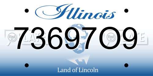 73697O9 Illinois License Plate