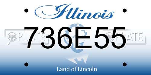 736E55 Illinois License Plate