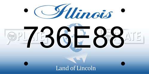 736E88 Illinois License Plate