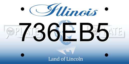 736EB5 Illinois License Plate
