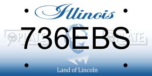 736EBS Illinois License Plate