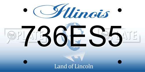 736ES5 Illinois License Plate