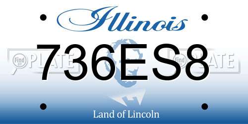 736ES8 Illinois License Plate