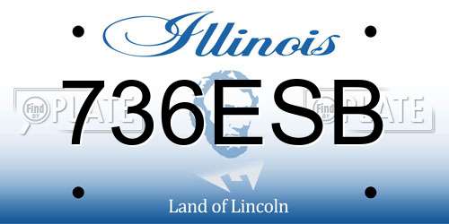 736ESB Illinois License Plate