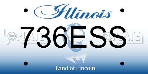 736ESS Illinois License Plate