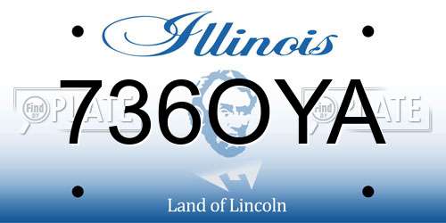 736OYA Illinois License Plate