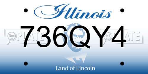736QY4 Illinois License Plate