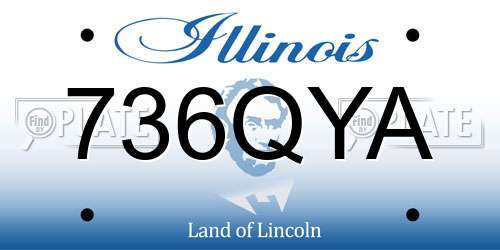 736QYA Illinois License Plate