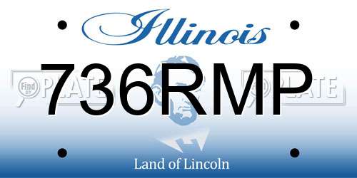 736RMP Illinois License Plate