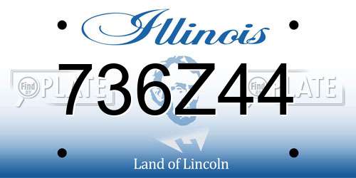 736Z44 Illinois License Plate