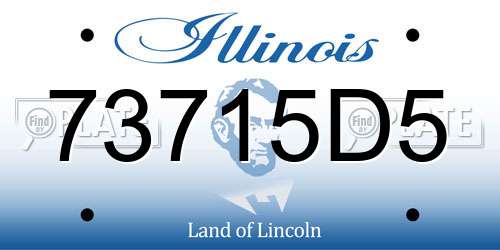 73715D5 Illinois License Plate