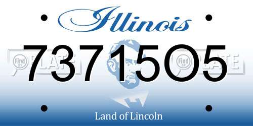 73715O5 Illinois License Plate