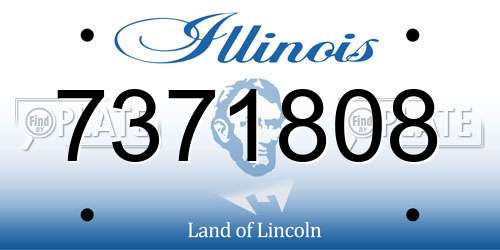 7371808 Illinois License Plate