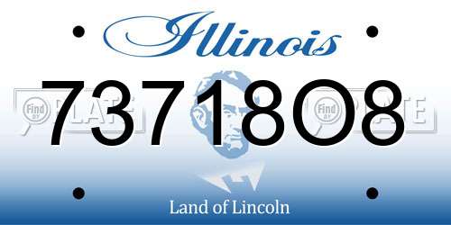 73718O8 Illinois License Plate