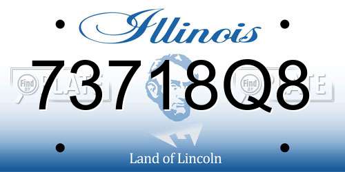 73718Q8 Illinois License Plate