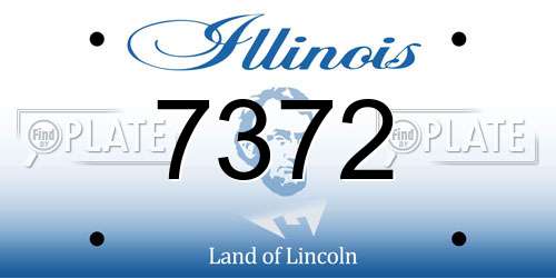 7372 Illinois License Plate