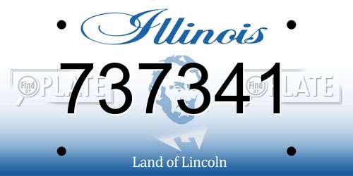 737341 Illinois License Plate