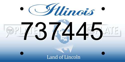 737445 Illinois License Plate