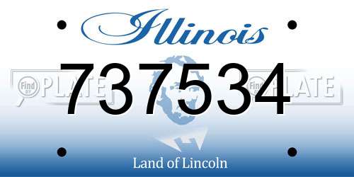 737534 Illinois License Plate