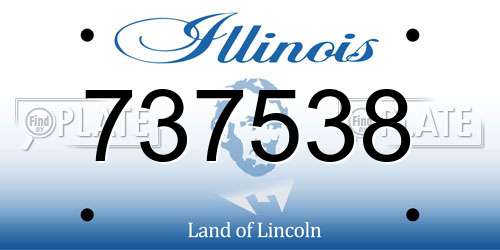 737538 Illinois License Plate