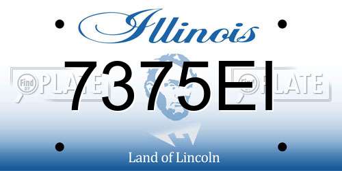 7375EI Illinois License Plate