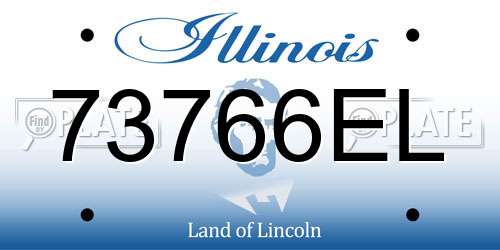73766EL Illinois License Plate